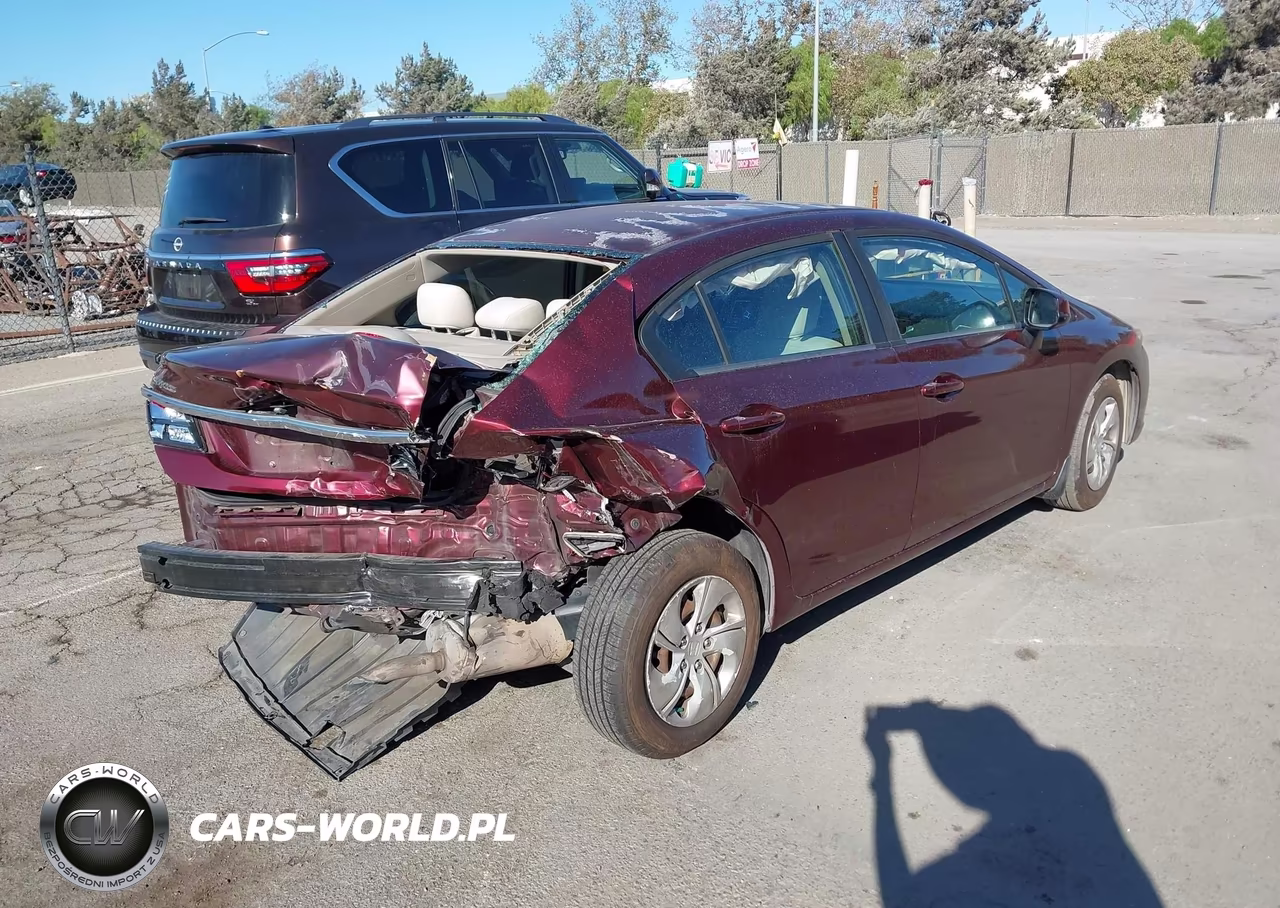 2013 Honda Civic Lx VIN:19XFB2F54DE246064 - 4