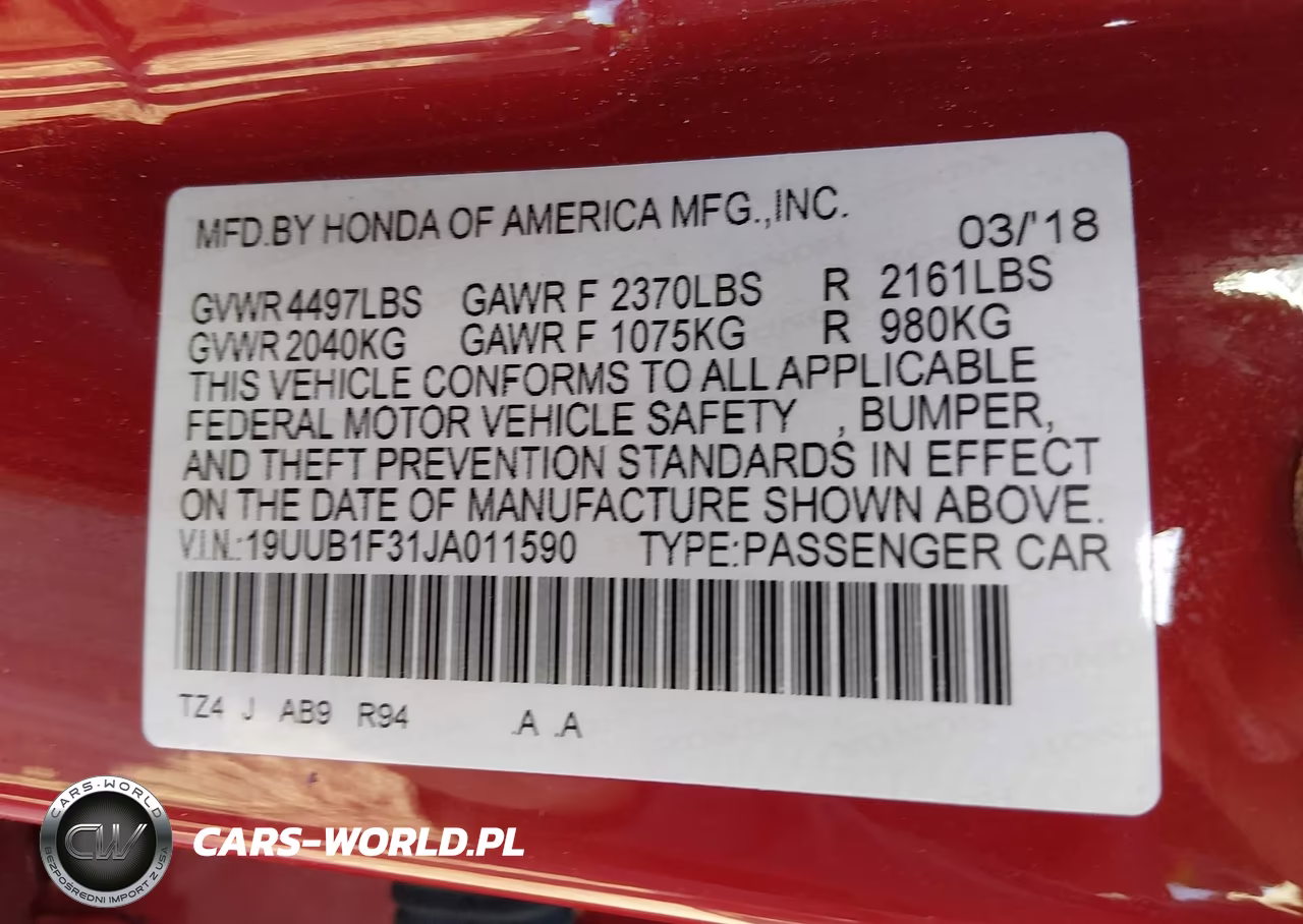 2018 Acura Tlx VIN:19UUB1F31JA011590 - 9