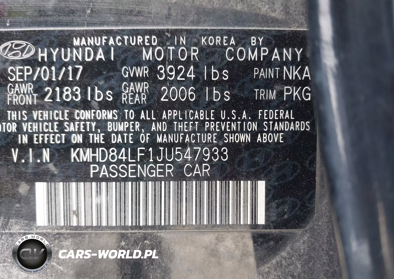 2018 Hyundai Elantra Sel VIN:KMHD84LF1JU547933 - 9