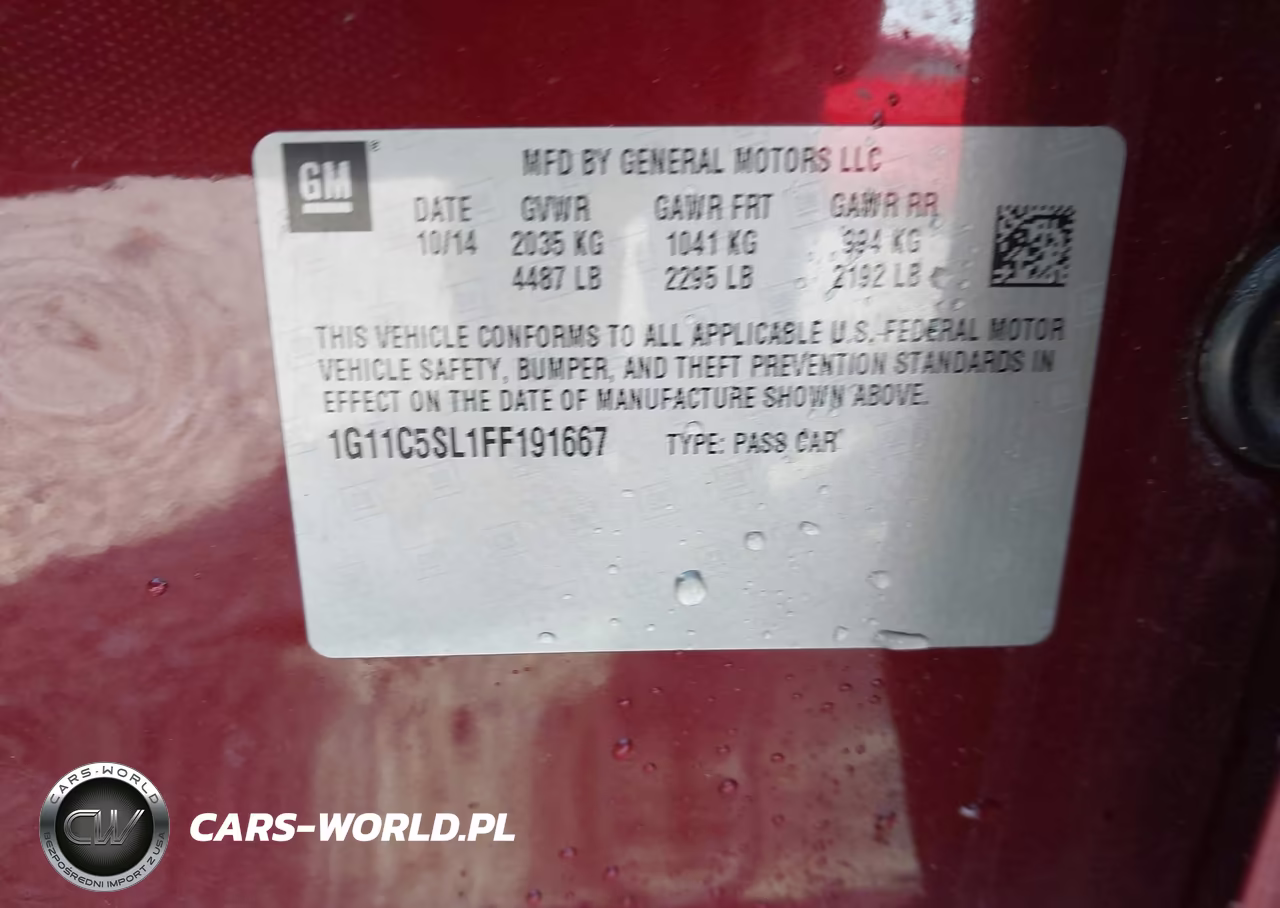 2015 Chevrolet Malibu 1Lt VIN:1G11C5SL1FF191667 - 9