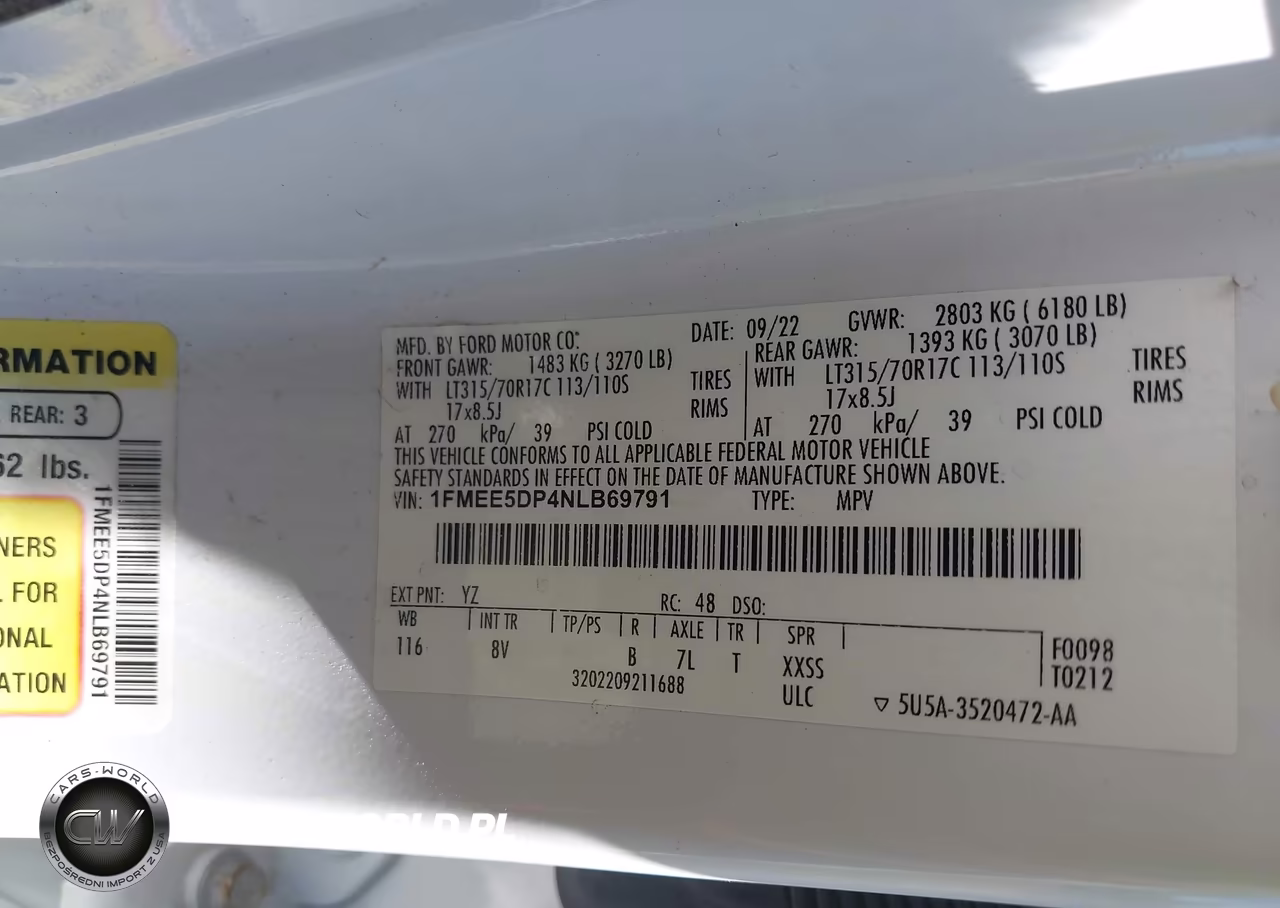 2022 Ford Bronco Badlands VIN:1FMEE5DP4NLB69791 - 9