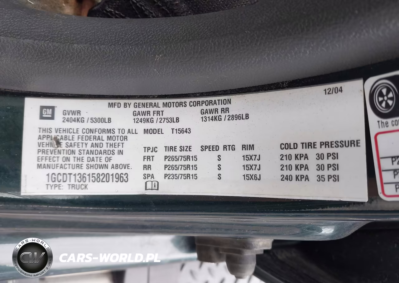 2005 Chevrolet Colorado Ls VIN:1GCDT136158201963 - 9