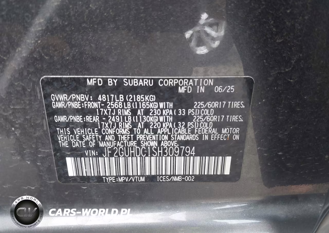 2025 Subaru Crosstrek Premium VIN:JF2GUHDC1SH309794 - 9