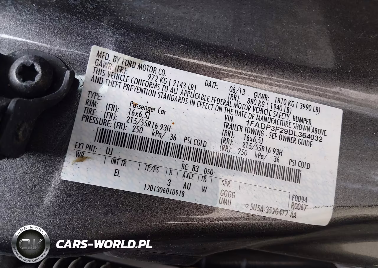2013 Ford Focus Se VIN:1FADP3F29DL364032 - 9