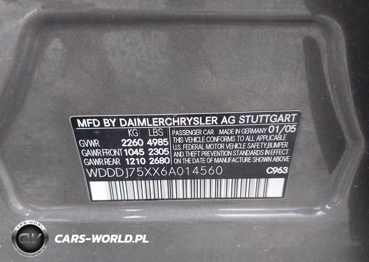 2006 Mercedes-Benz Cls 500 VIN:WDDDJ75XX6A014560 - 9