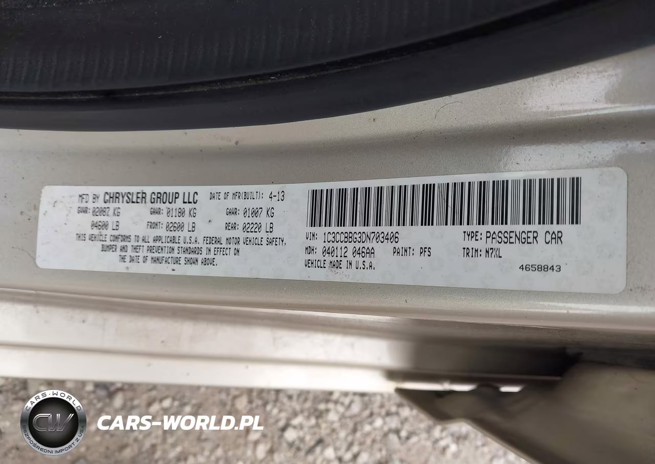 2013 Chrysler 200 VIN:1C3CCBBG3DN703406 - 9