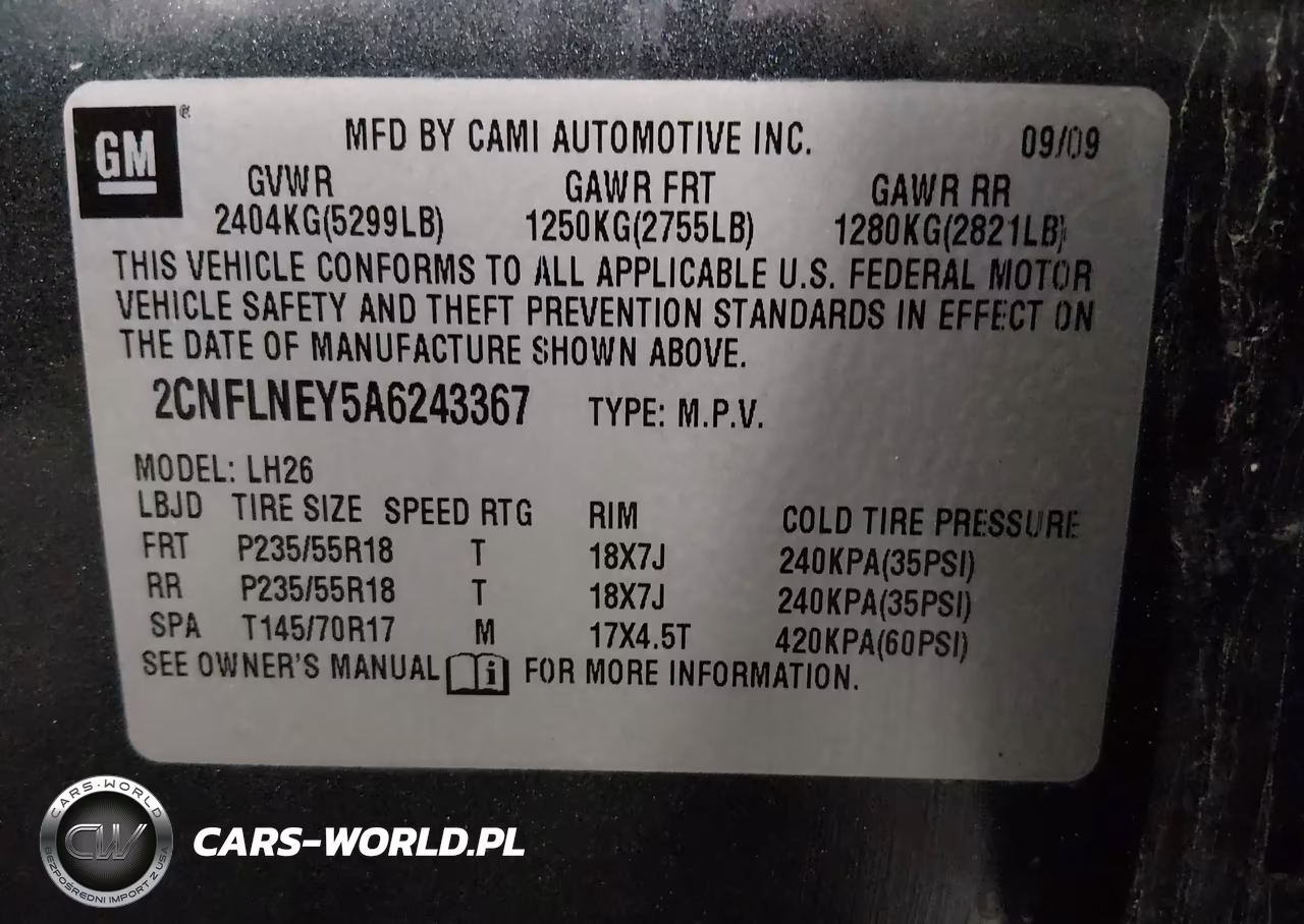 2010 Chevrolet Equinox Lt VIN:2CNFLNEY5A6243367 - 9