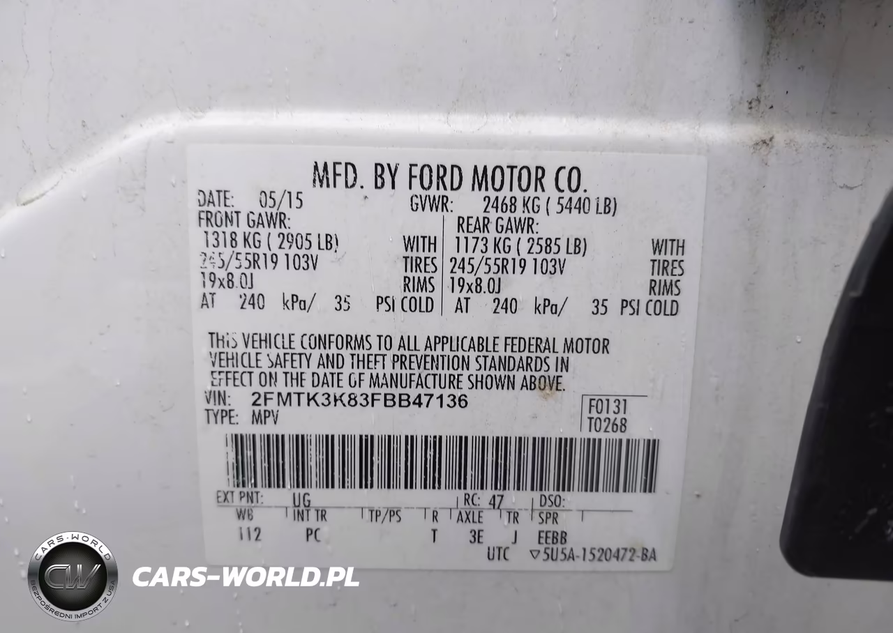 2015 Ford Edge Titanium VIN:2FMTK3K83FBB47136 - 9