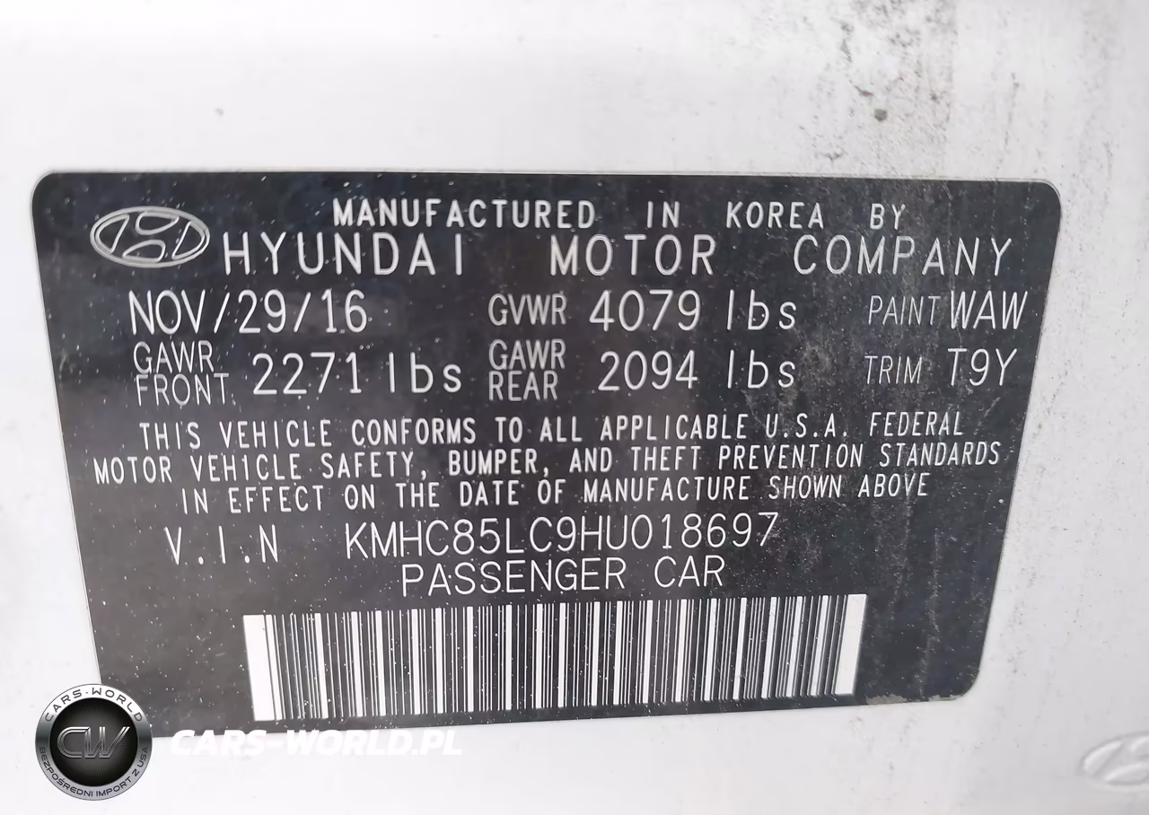 2017 Hyundai Ioniq Hybrid Limited VIN:KMHC85LC9HU018697 - 9
