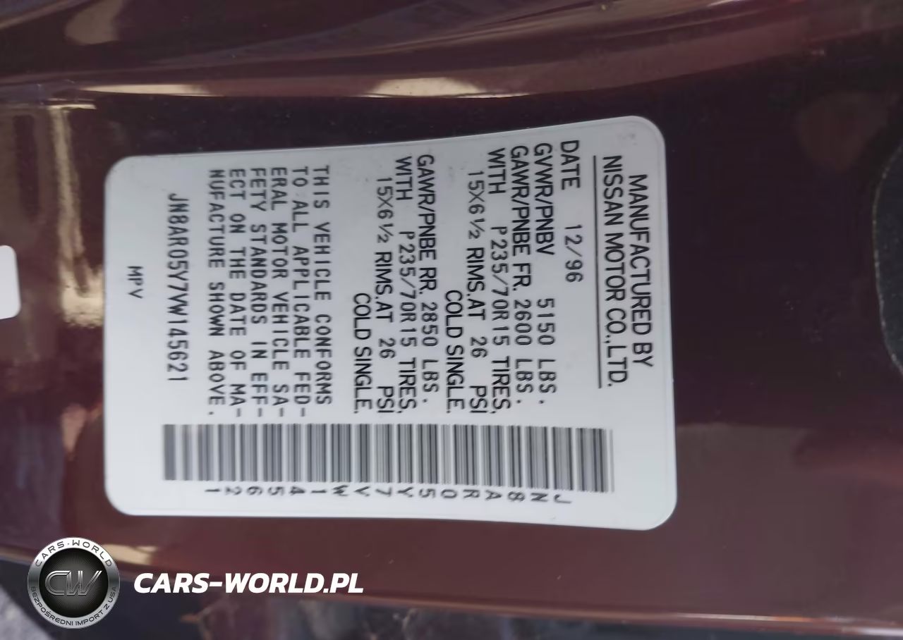 1997 Nissan Pathfinder Le-Se-Xe VIN:JN8AR05Y7VW145621 - 9
