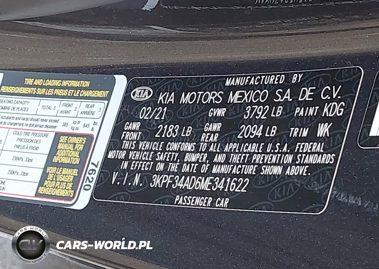 2021 Kia Forte Gt-Line VIN:3KPF34AD6ME341622 - 9