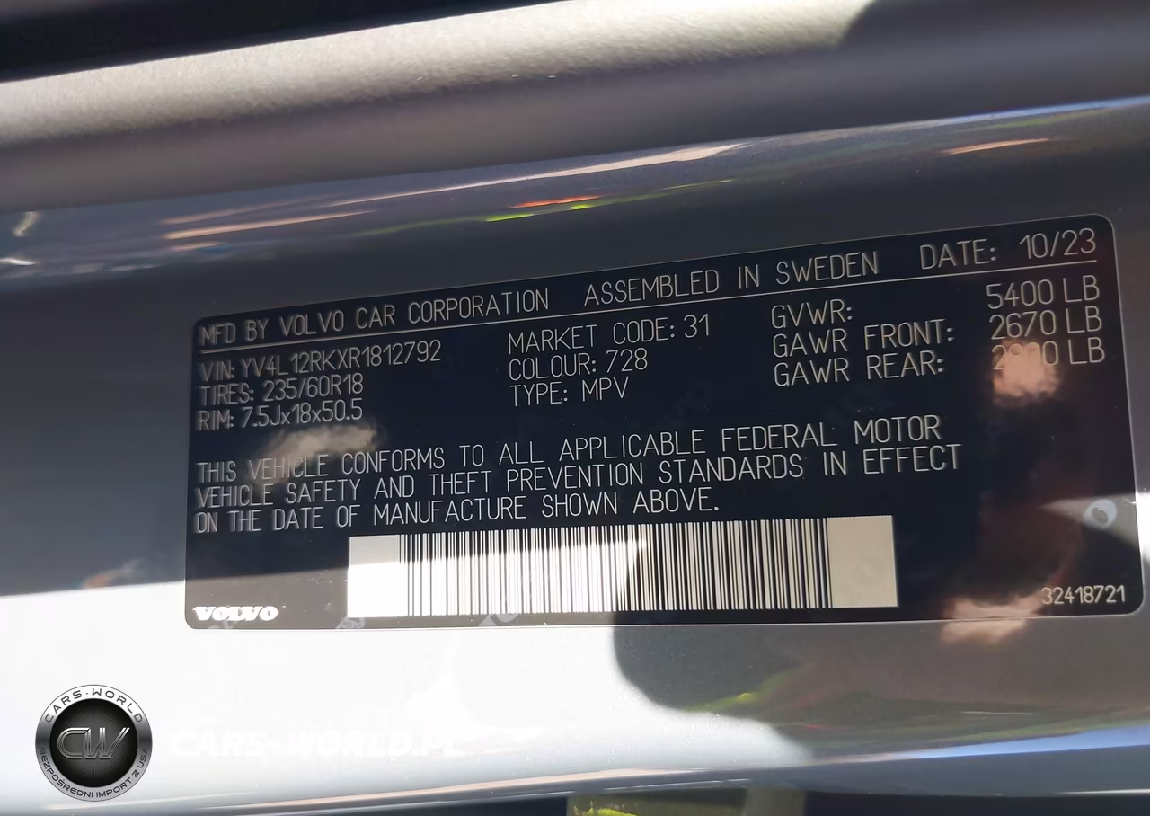 2024 Volvo Xc60 B5 Core Dark Theme VIN:YV4L12RKXR1812792 - 9