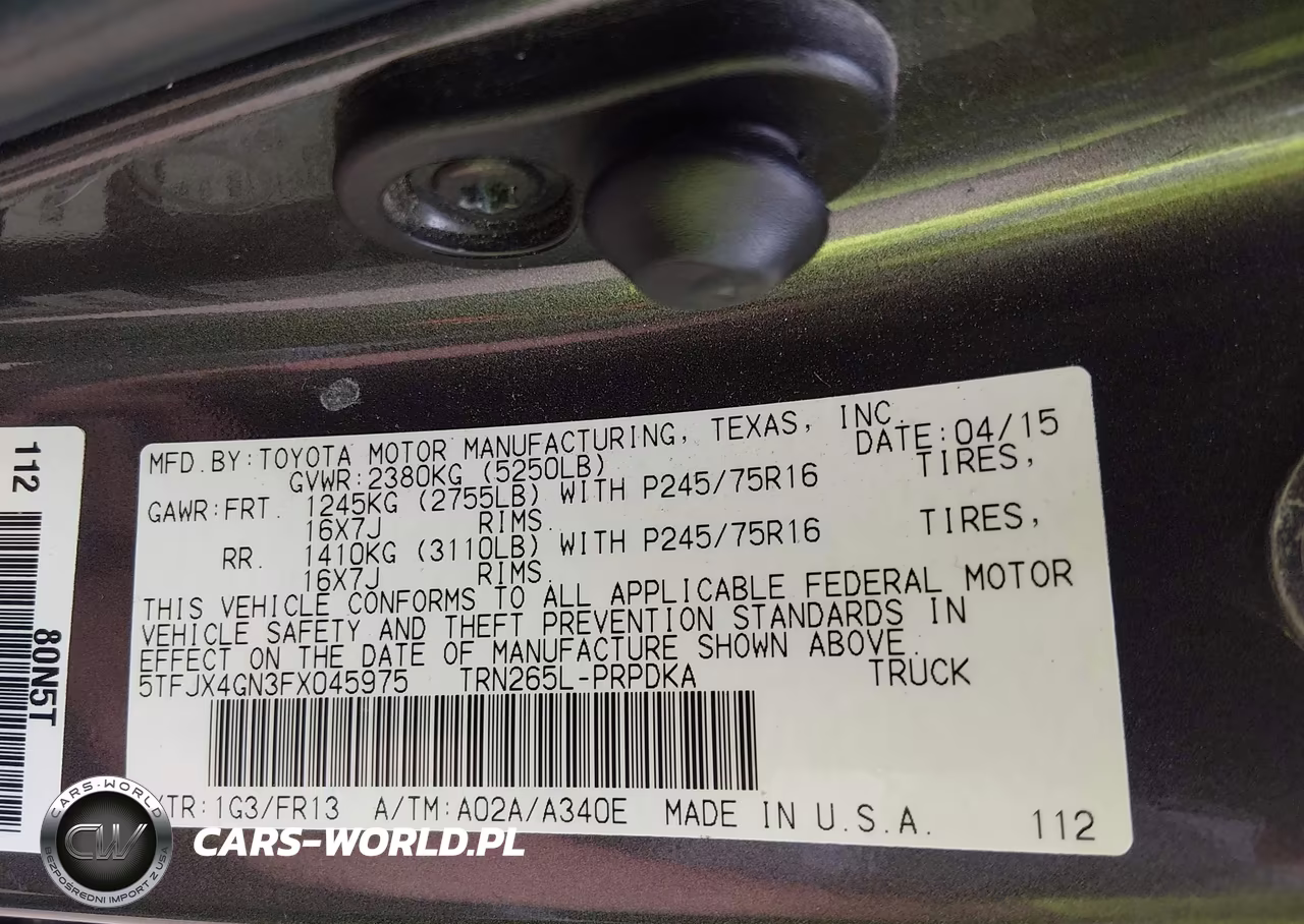 2015 Toyota Tacoma Prerunner VIN:5TFJX4GN3FX045975 - 9