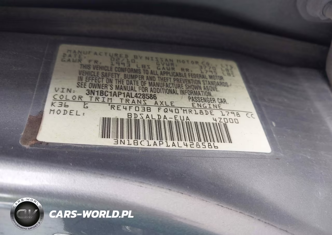 2010 Nissan Versa 1.8S VIN:3N1BC1AP1AL428586 - 9
