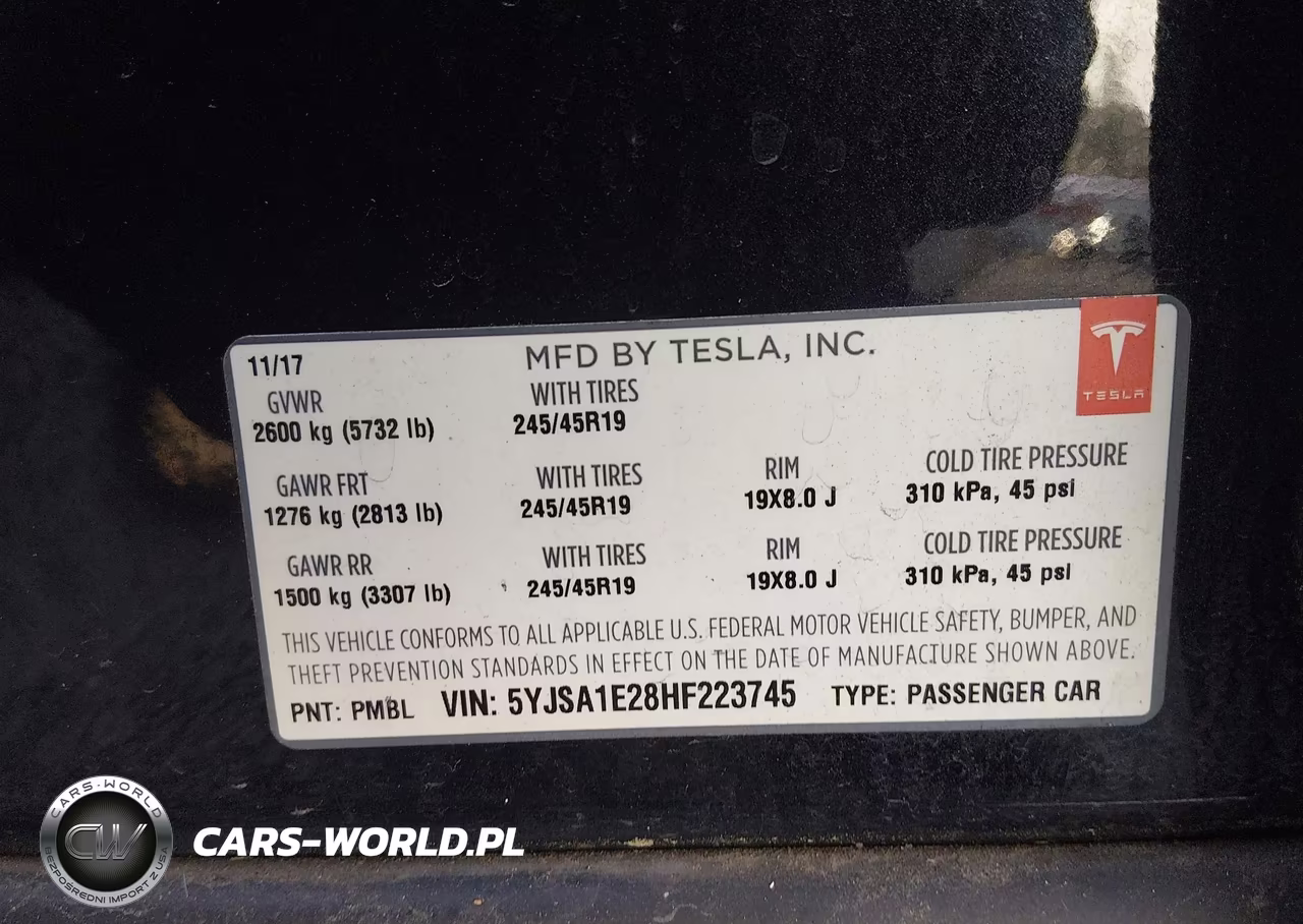 2017 Tesla Model S VIN:5YJSA1E28HF223745 - 9