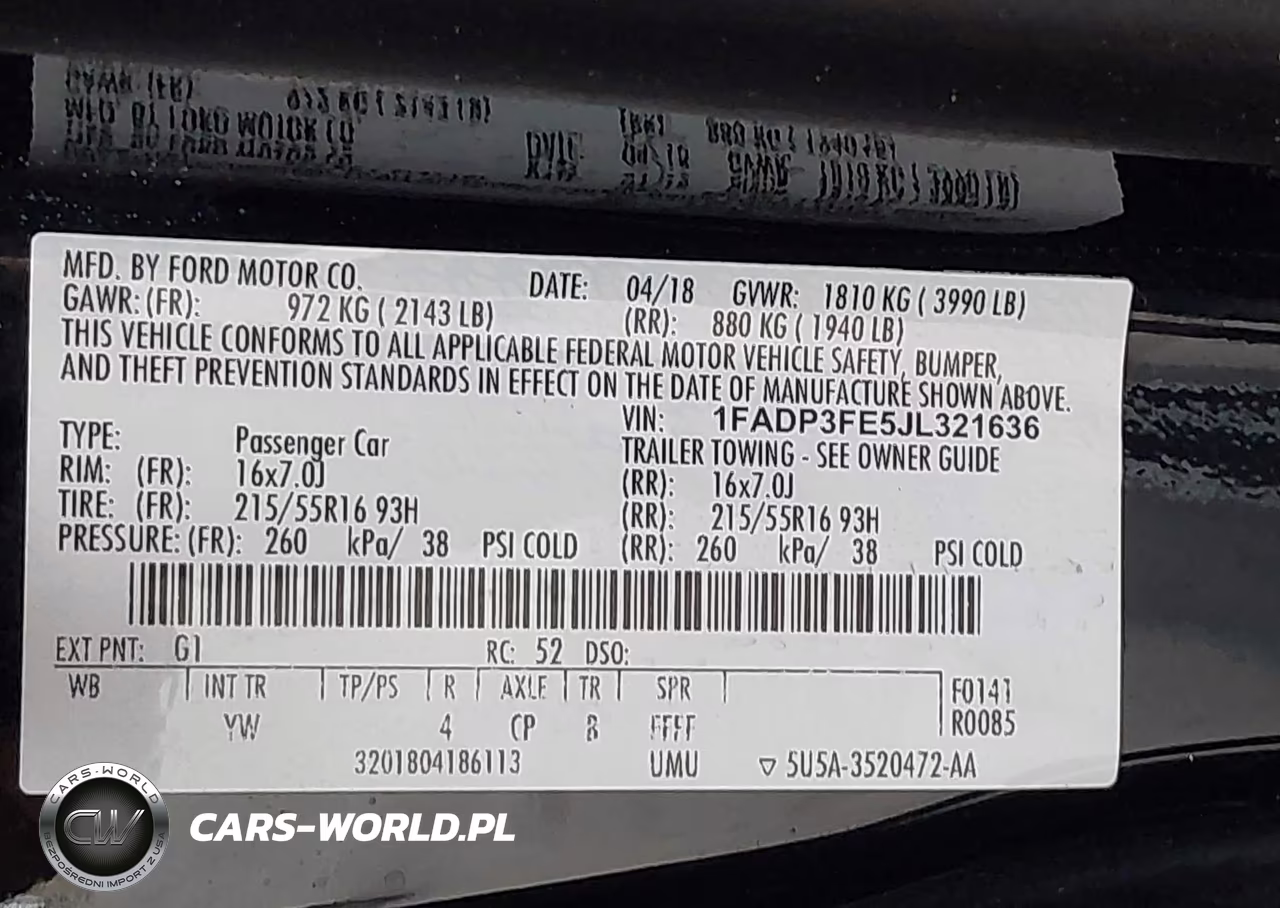 2018 Ford Focus Se VIN:1FADP3FE5JL321636 - 9