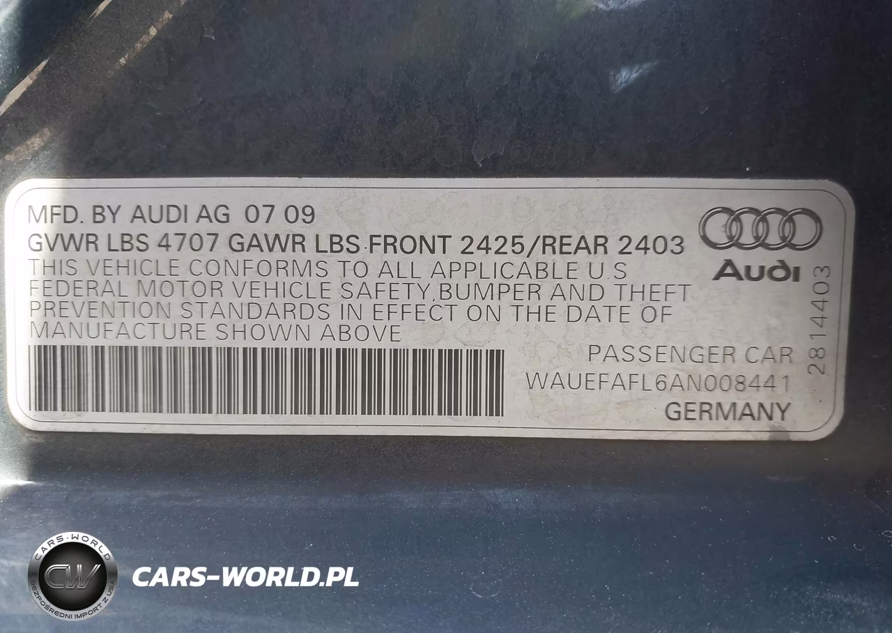 2010 Audi A4 2.0T Premium VIN:WAUEFAFL6AN008441 - 9