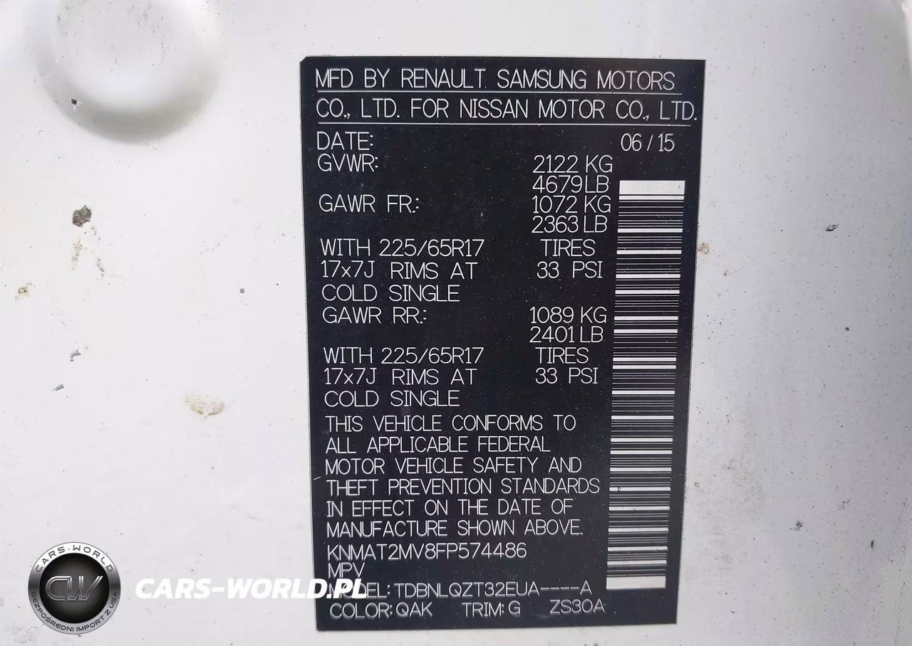 2015 Nissan Rogue Sv VIN:KNMAT2MV8FP574486 - 9