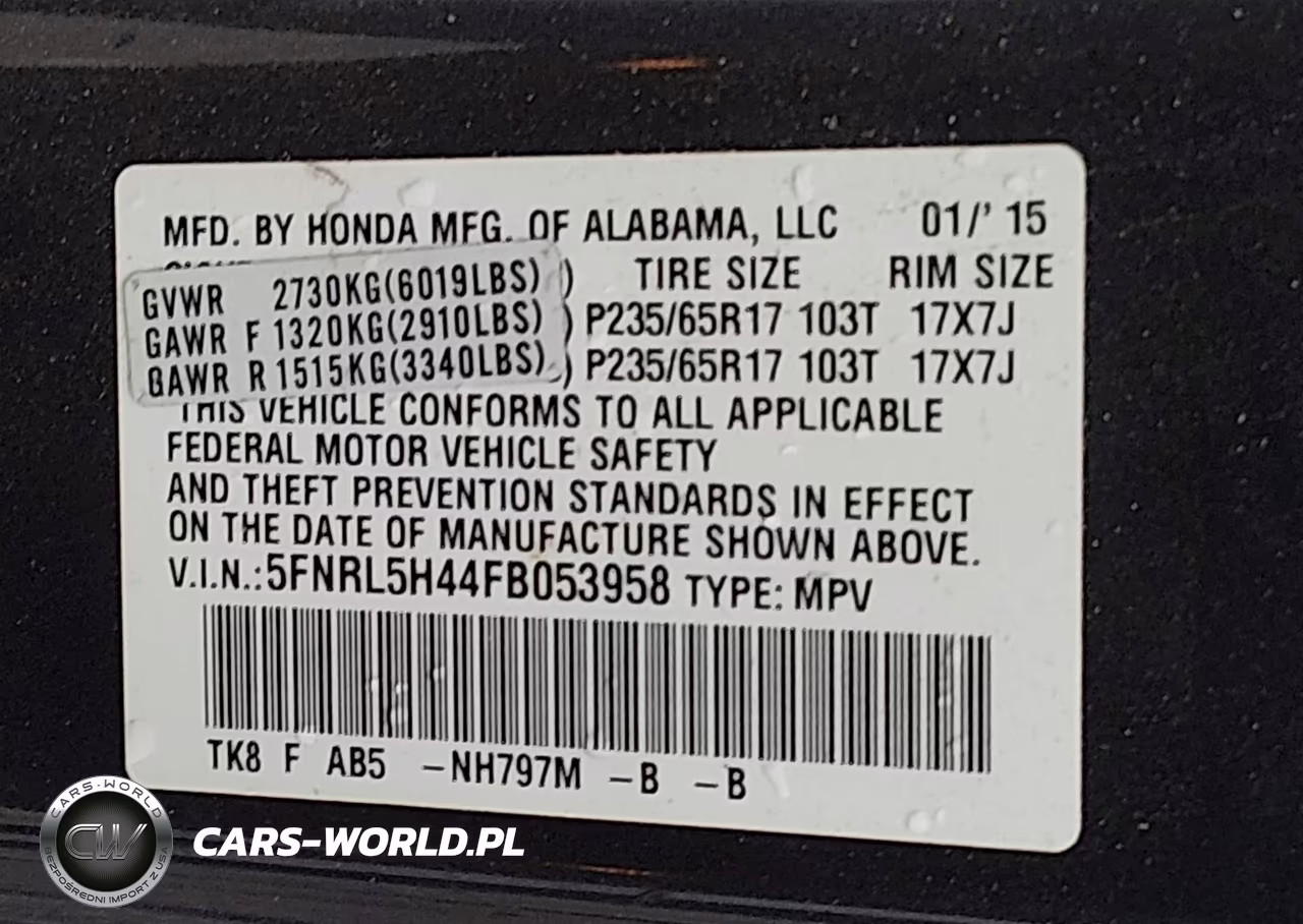 2015 Honda Odyssey Ex VIN:5FNRL5H44FB053958 - 9