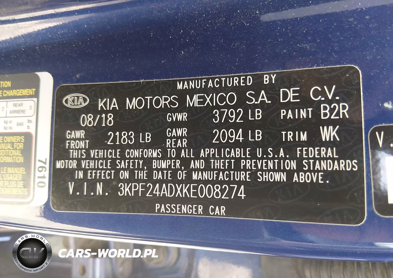 2019 Kia Forte Lxs VIN:3KPF24ADXKE008274 - 9