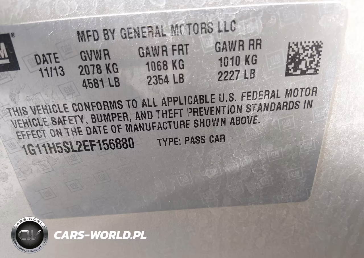 2014 Chevrolet Malibu 1Lz VIN:1G11H5SL2EF156880 - 9
