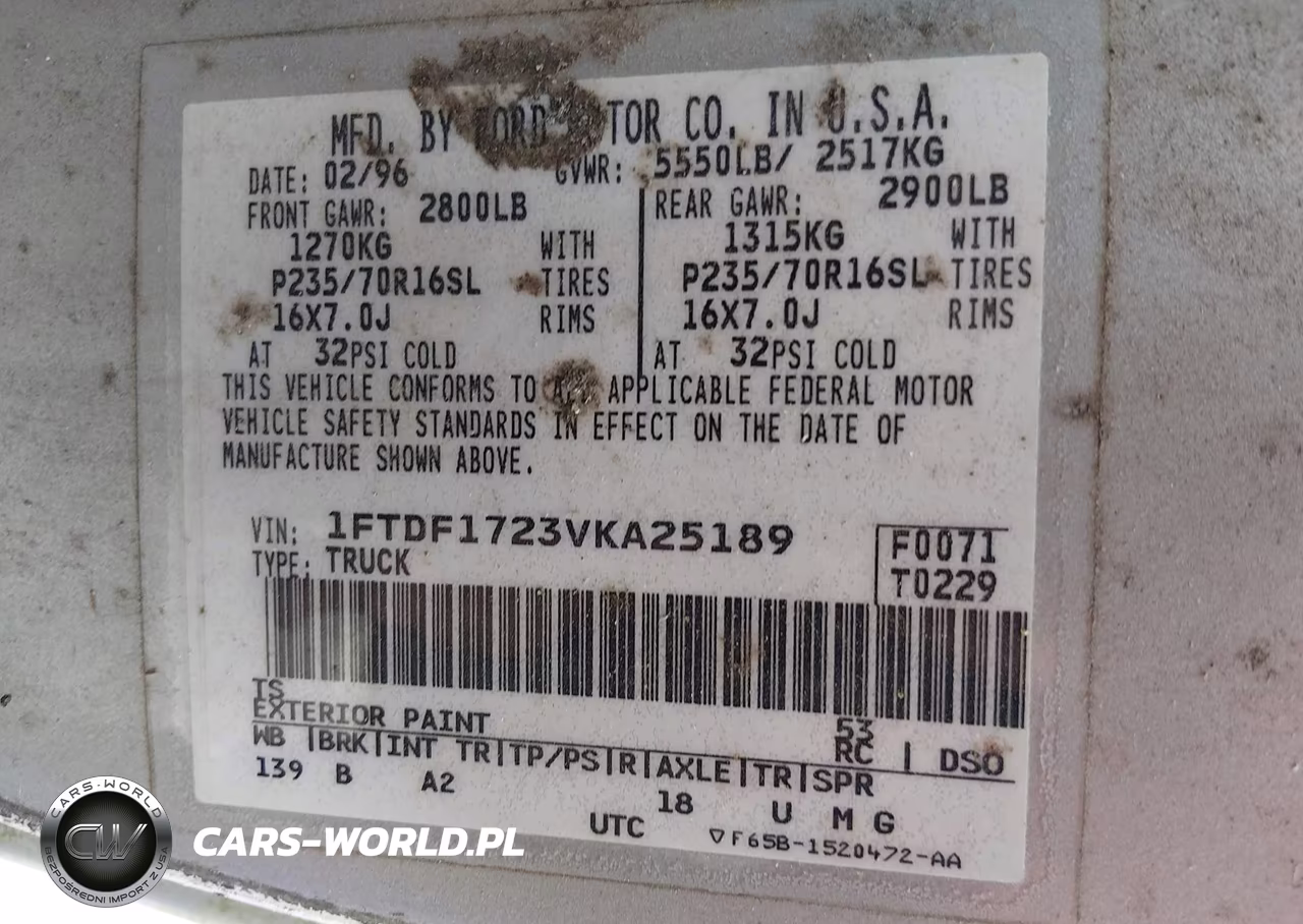 1997 Ford F150 VIN:1FTDF1723VKA25189 - 9