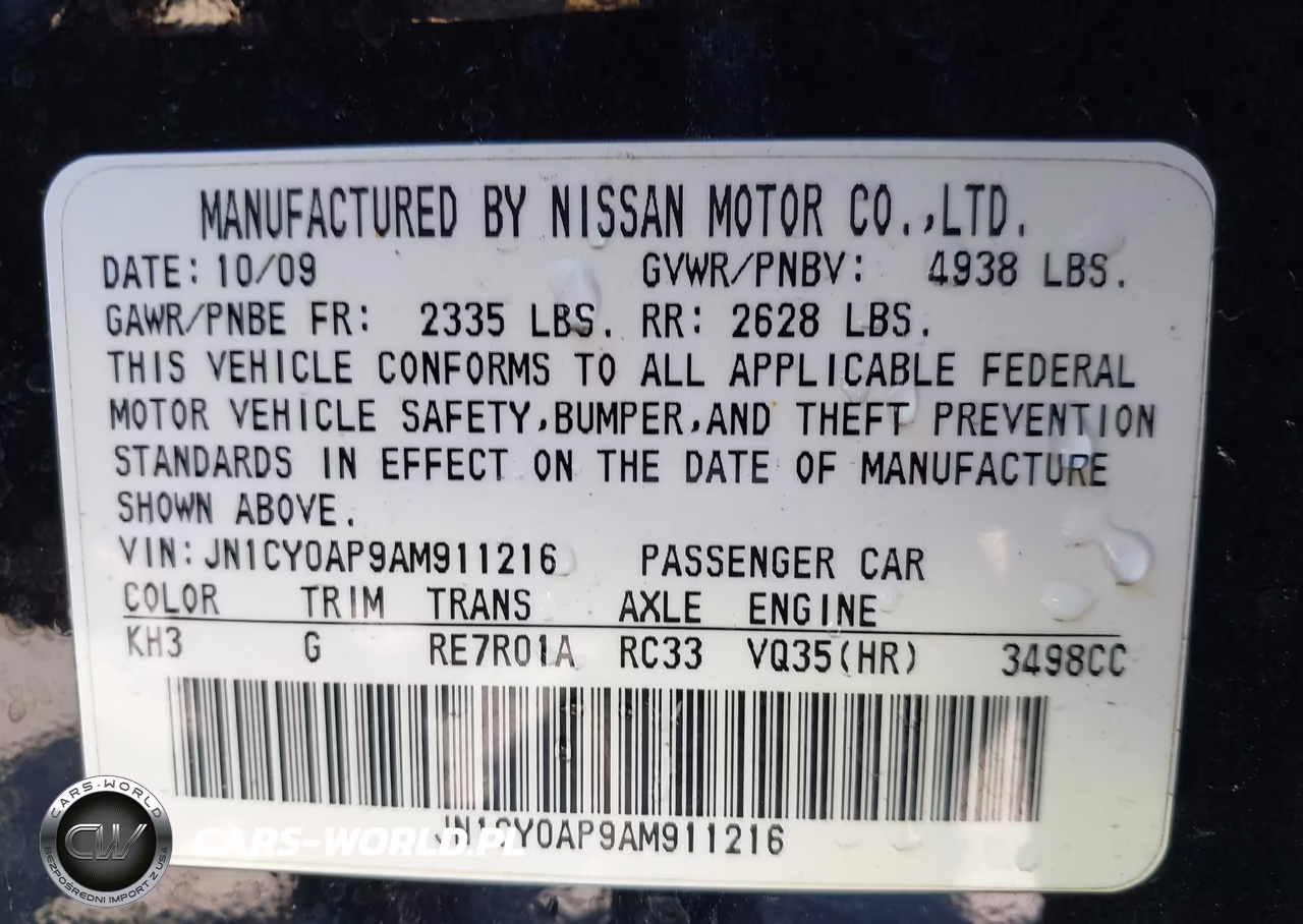 2010 Infiniti M35 VIN:JN1CY0AP9AM911216 - 9