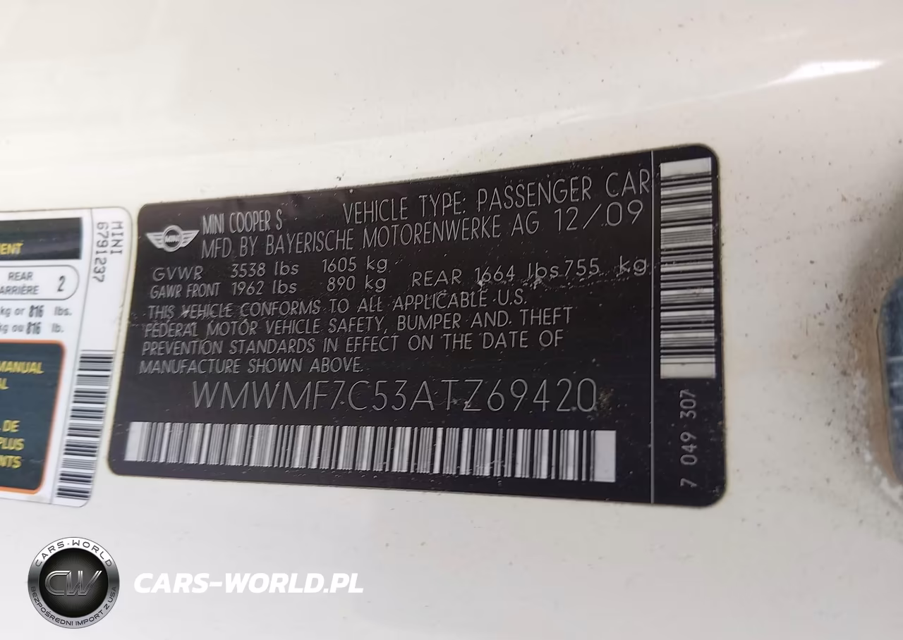 2010 Mini Cooper S VIN:WMWMF7C53ATZ69420 - 9