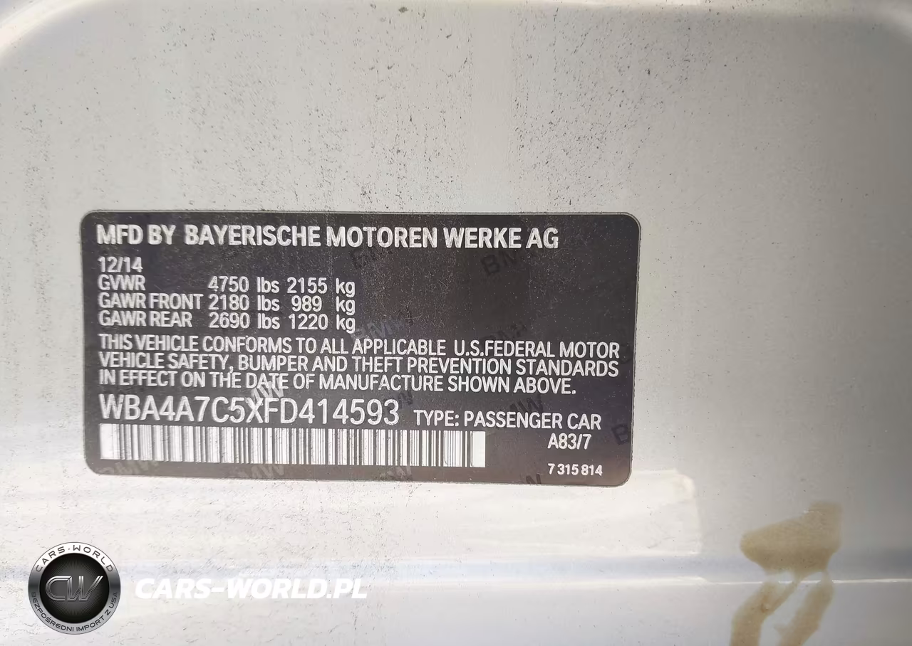 2015 BMW 428 Gran Coupe xDrive VIN:WBA4A7C5XFD414593 - 9