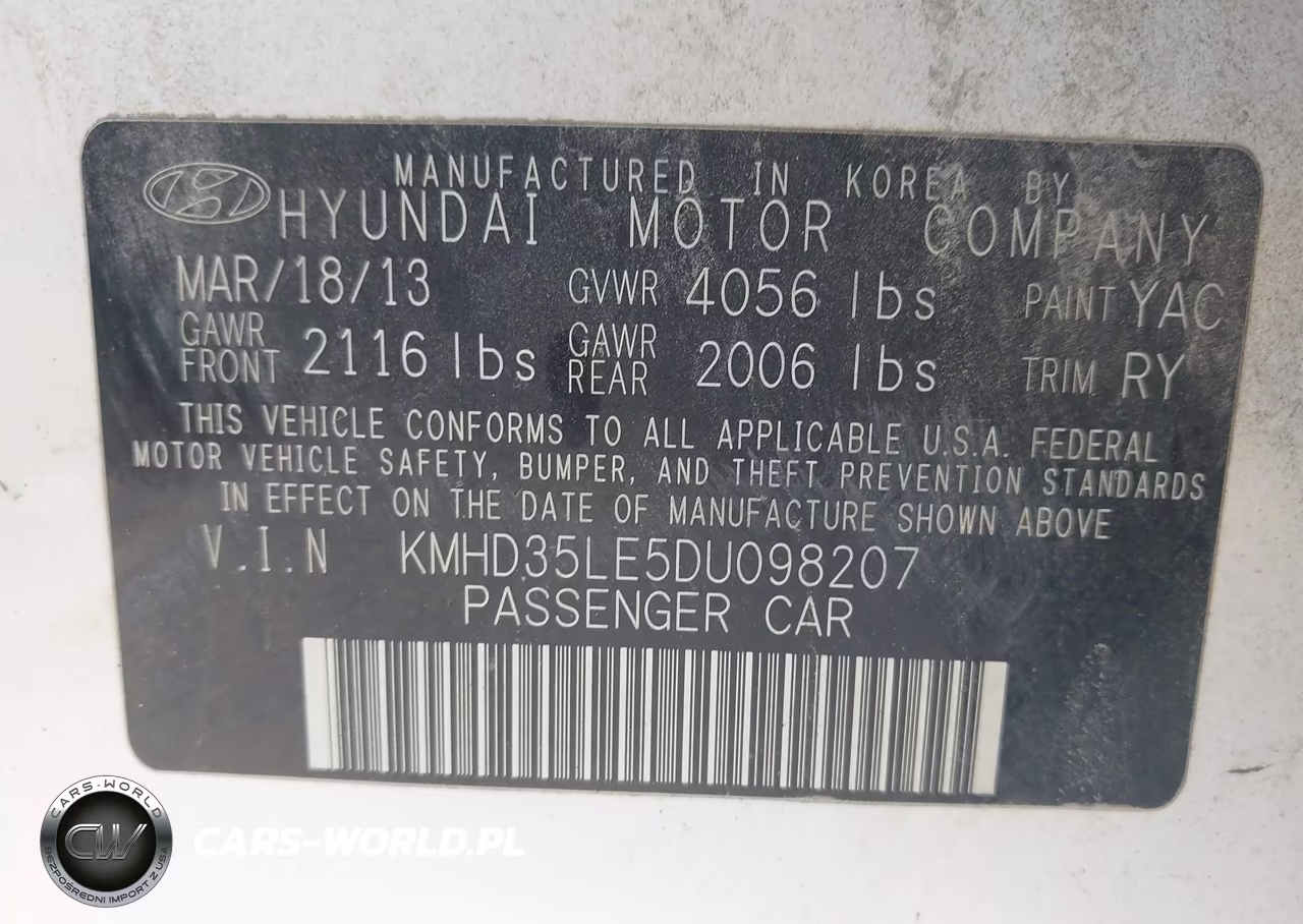 2013 Hyundai Elantra Gt VIN:KMHD35LE5DU098207 - 9