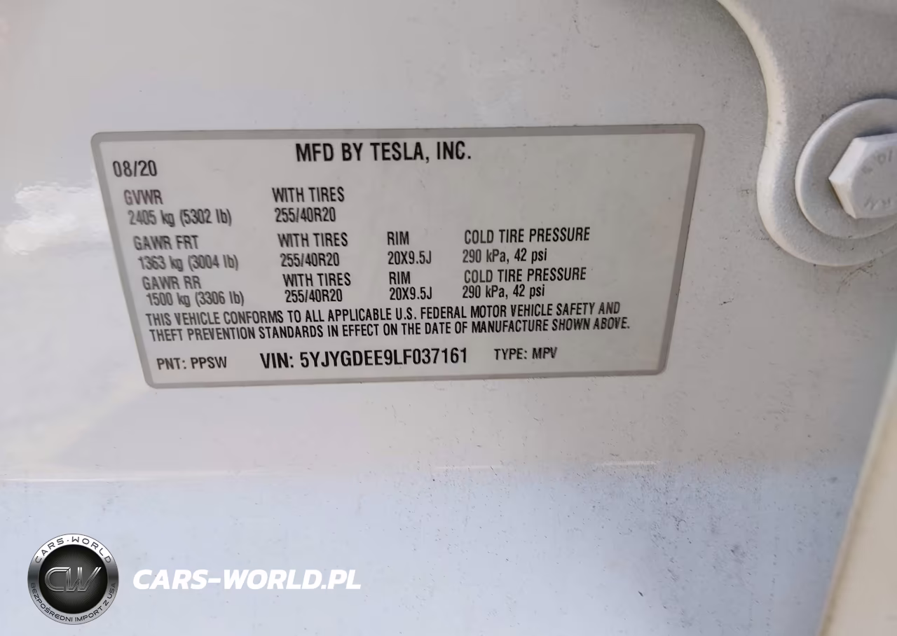 2020 Tesla Model Y Long Range Dual Motor All-Wheel Drive VIN:5YJYGDEE9LF037161 - 9