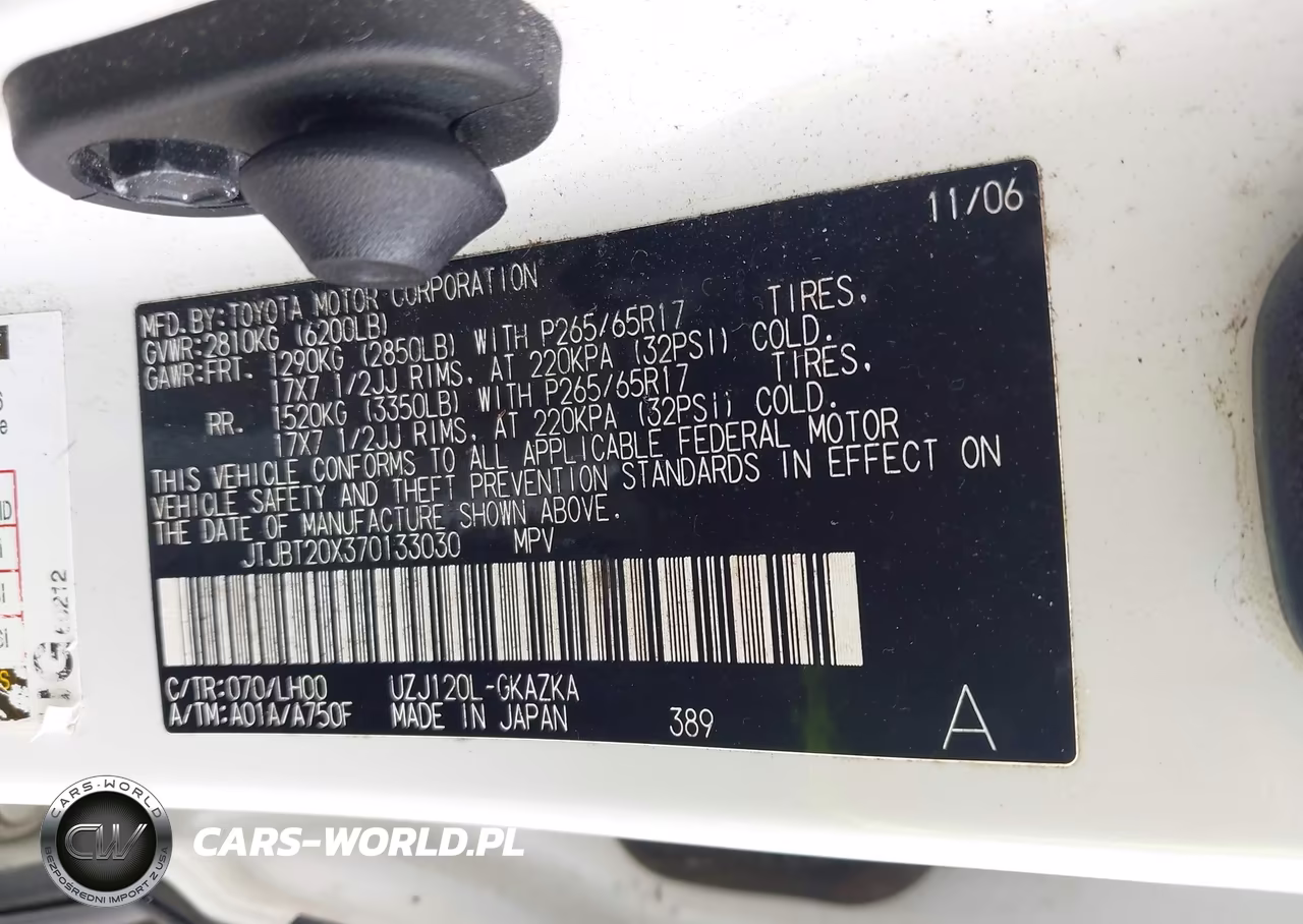 2007 Lexus Gx 470 VIN:JTJBT20X370133030 - 9
