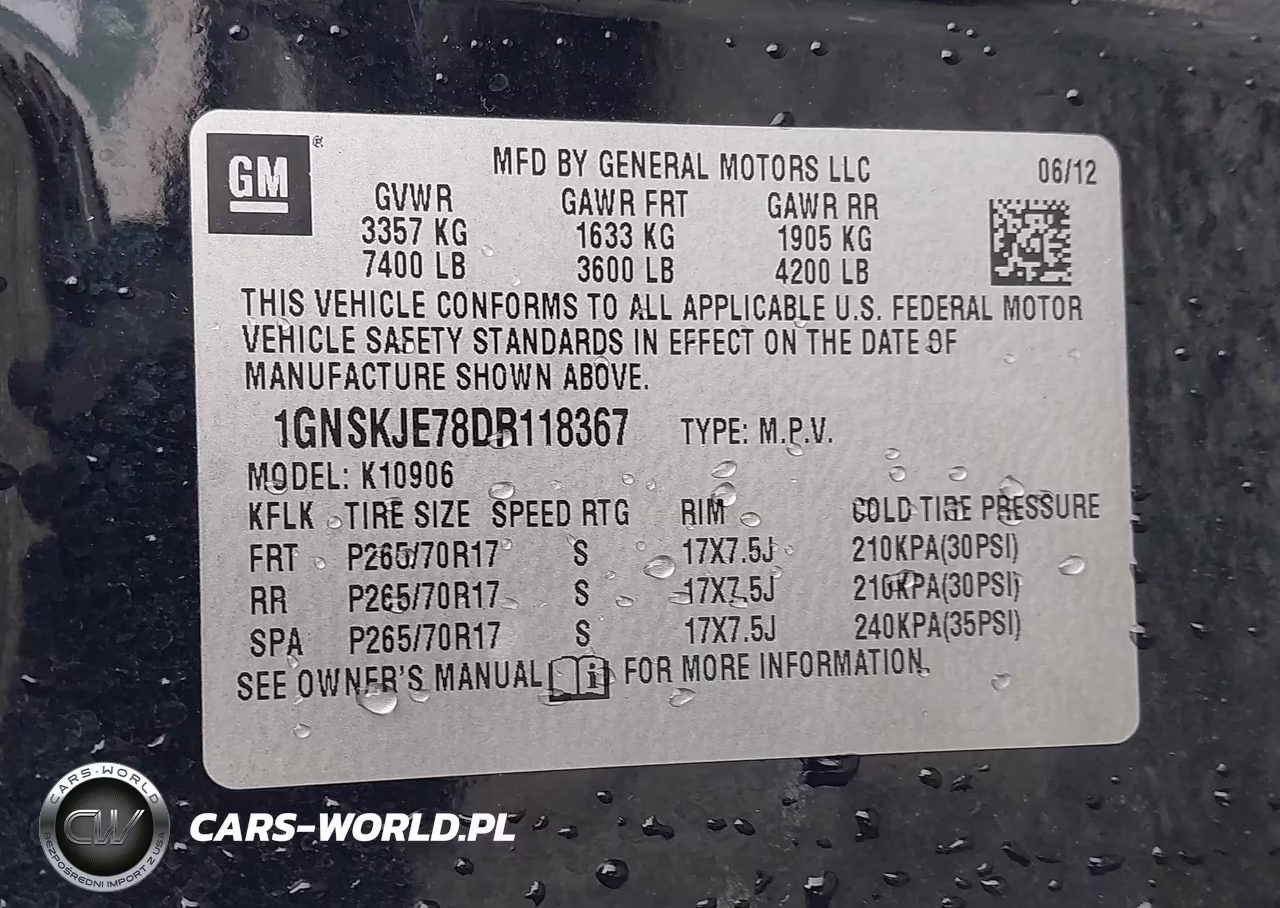 2013 Chevrolet Suburban 1500 Lt VIN:1GNSKJE78DR118367 - 9
