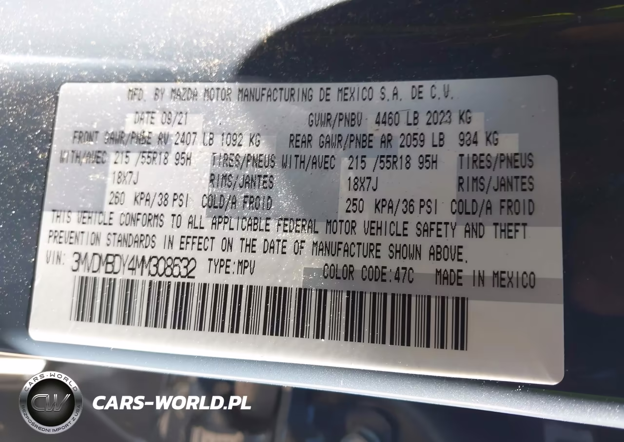 2021 Mazda Cx-30 2.5 Turbo Premium VIN:3MVDMBDY4MM308632 - 9
