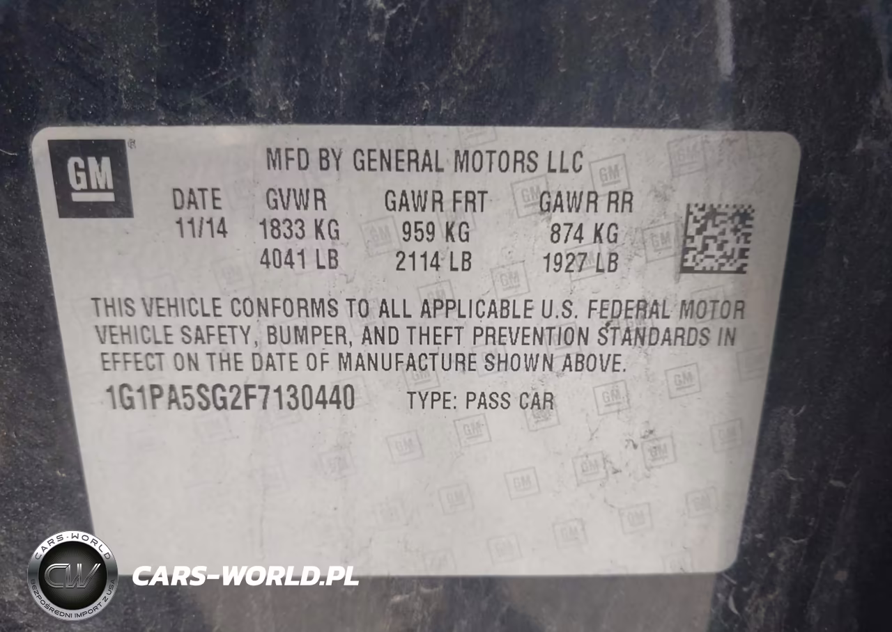 2015 Chevrolet Cruze Ls Auto VIN:1G1PA5SG2F7130440 - 9