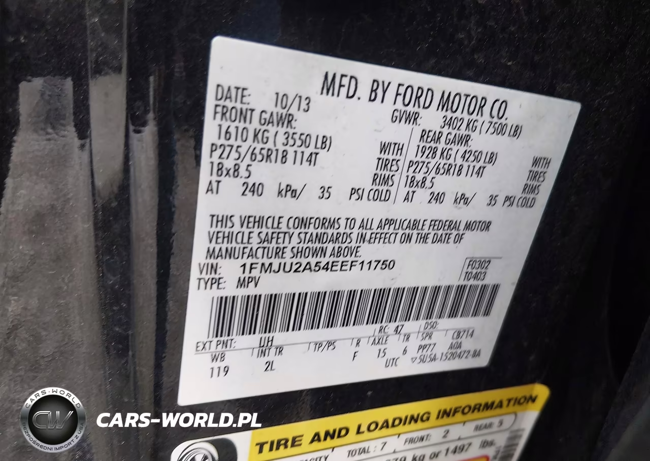 2014 Ford Expedition Limited VIN:1FMJU2A54EEF11750 - 9
