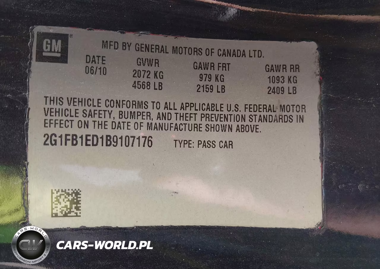 2011 Chevrolet Camaro 1Lt VIN:2G1FB1ED1B9107176 - 9