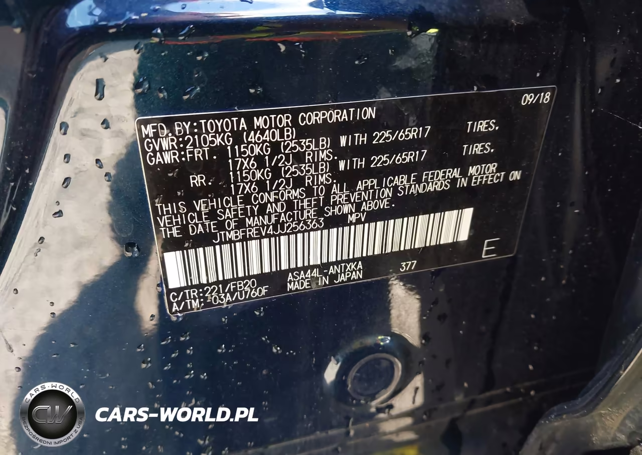 2018 Toyota Rav4 Le VIN:JTMBFREV4JJ256363 - 9