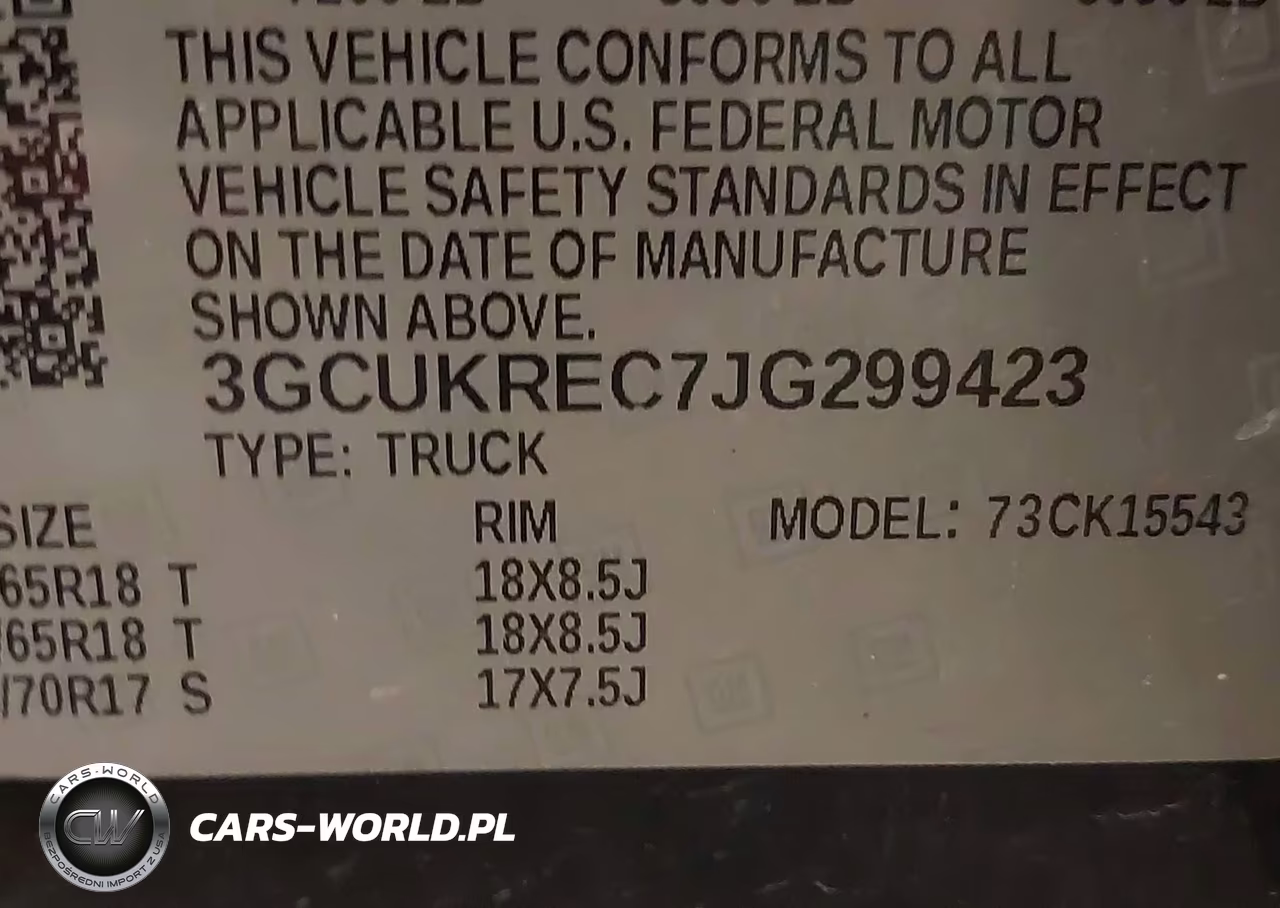 2018 Chevrolet Silverado 1500 2Lt VIN:3GCUKREC7JG299423 - 9