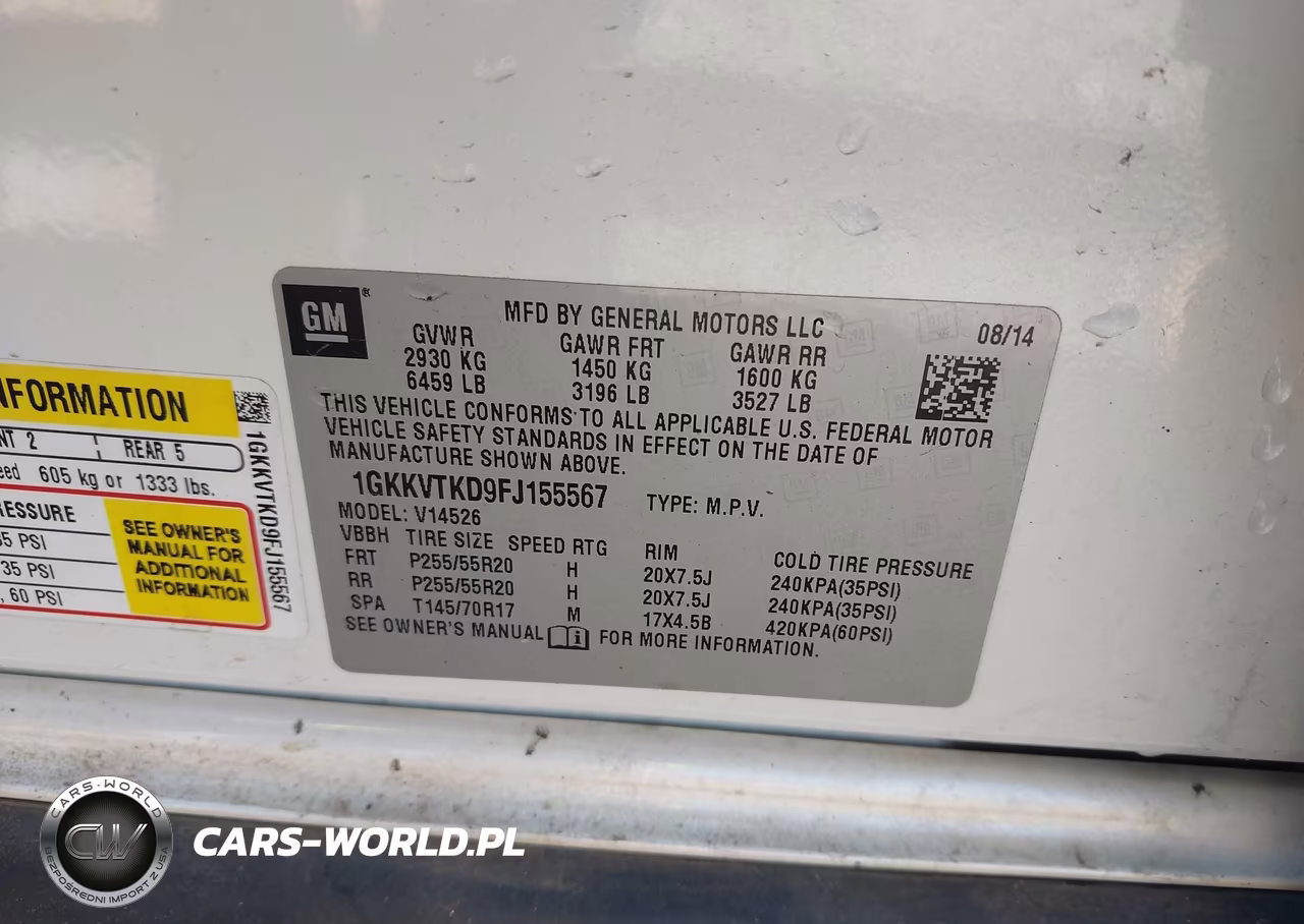 2015 GMC Acadia Denali VIN:1GKKVTKD9FJ155567 - 9