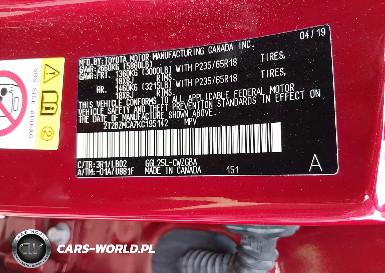 2019 Lexus Rx 350 VIN:2T2BZMCA7KC195142 - 9