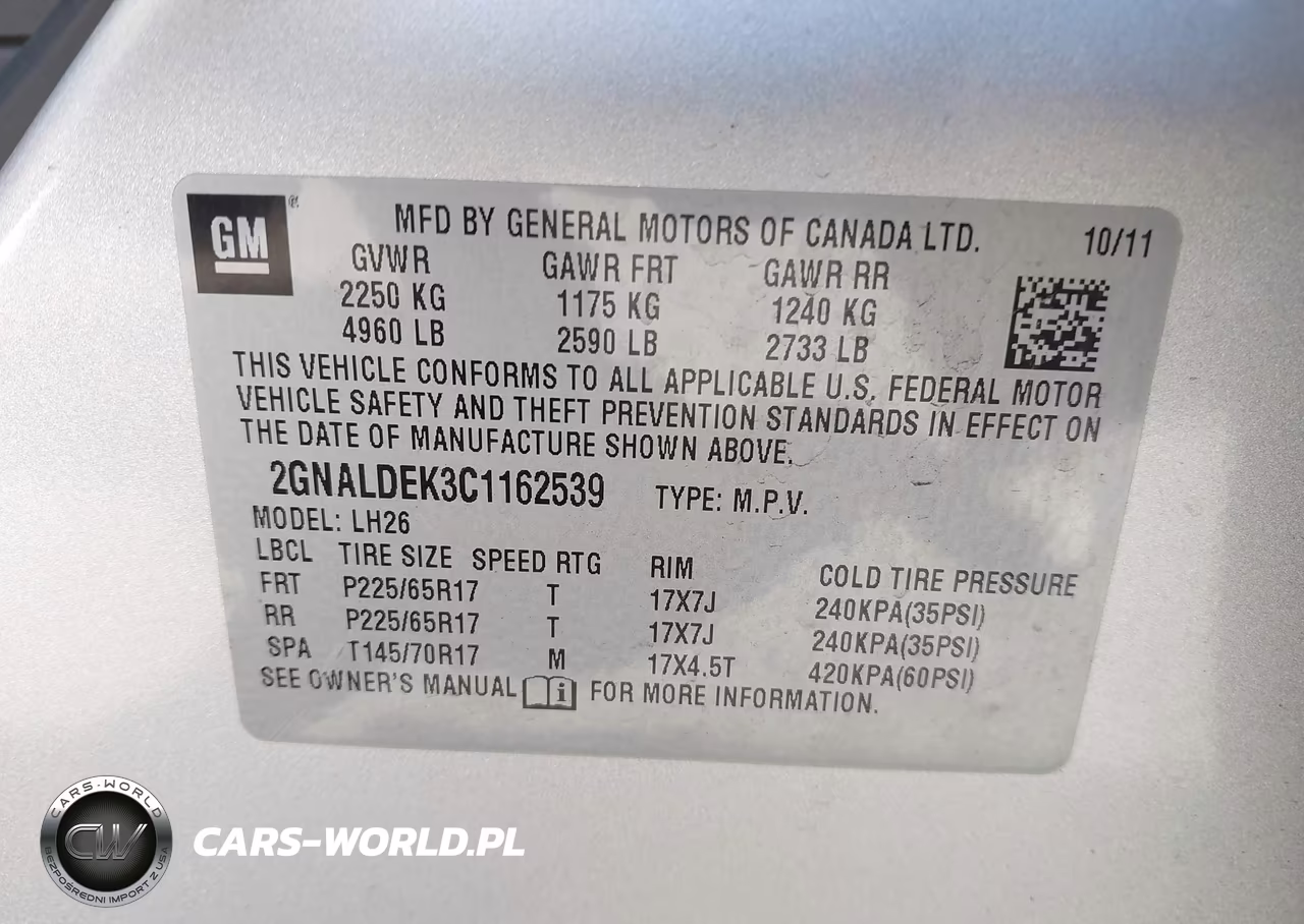 2012 Chevrolet Equinox 1Lt VIN:2GNALDEK3C1162539 - 9