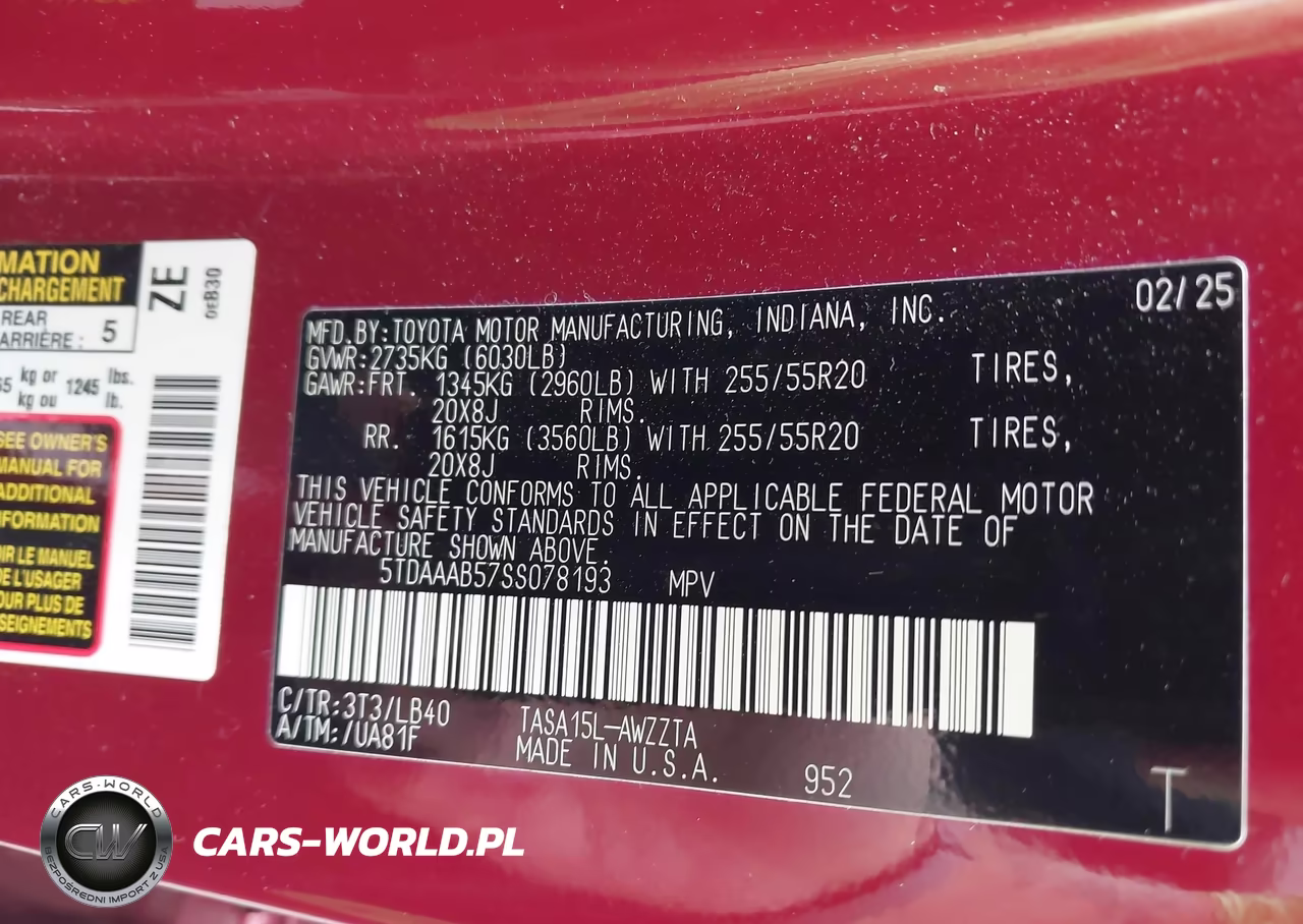 2025 Toyota Grand Highlander Platinum VIN:5TDAAAB57SS078193 - 9