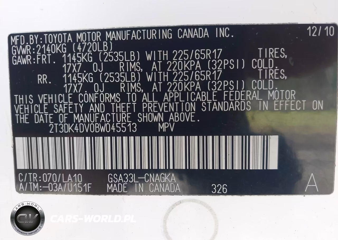 2011 Toyota Rav4 Limited V6 VIN:2T3DK4DV0BW045513 - 9
