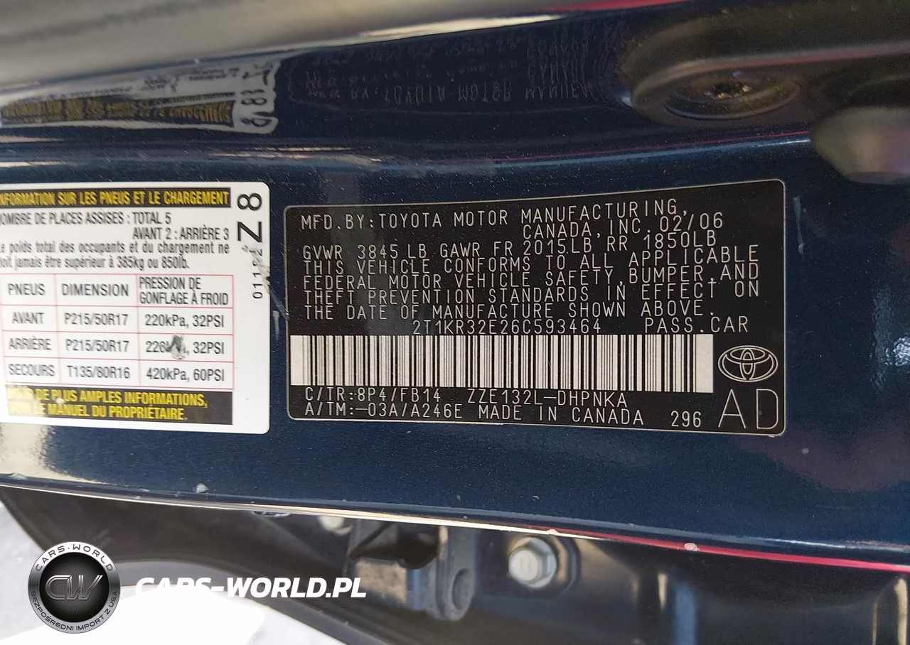 2006 Toyota Matrix Xr VIN:2T1KR32E26C593464 - 9