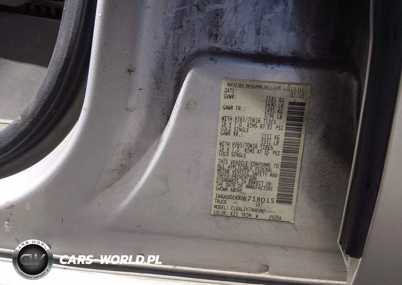 2013 Nissan Frontier Sv VIN:1N6AD0ERXDN718015 - 9