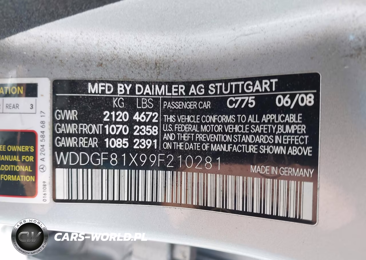 2009 Mercedes-Benz C-Class 3.0L Luxury-3.0L Sport VIN:WDDGF81X99F210281 - 9