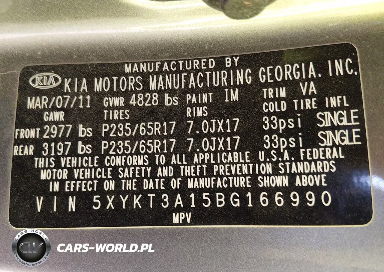 2011 Kia Sorento Lx VIN:5XYKT3A15BG166990 - 9
