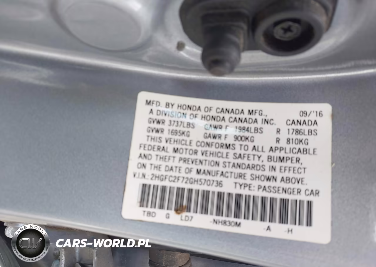 2016 Honda Civic Ex VIN:2HGFC2F72GH570736 - 9