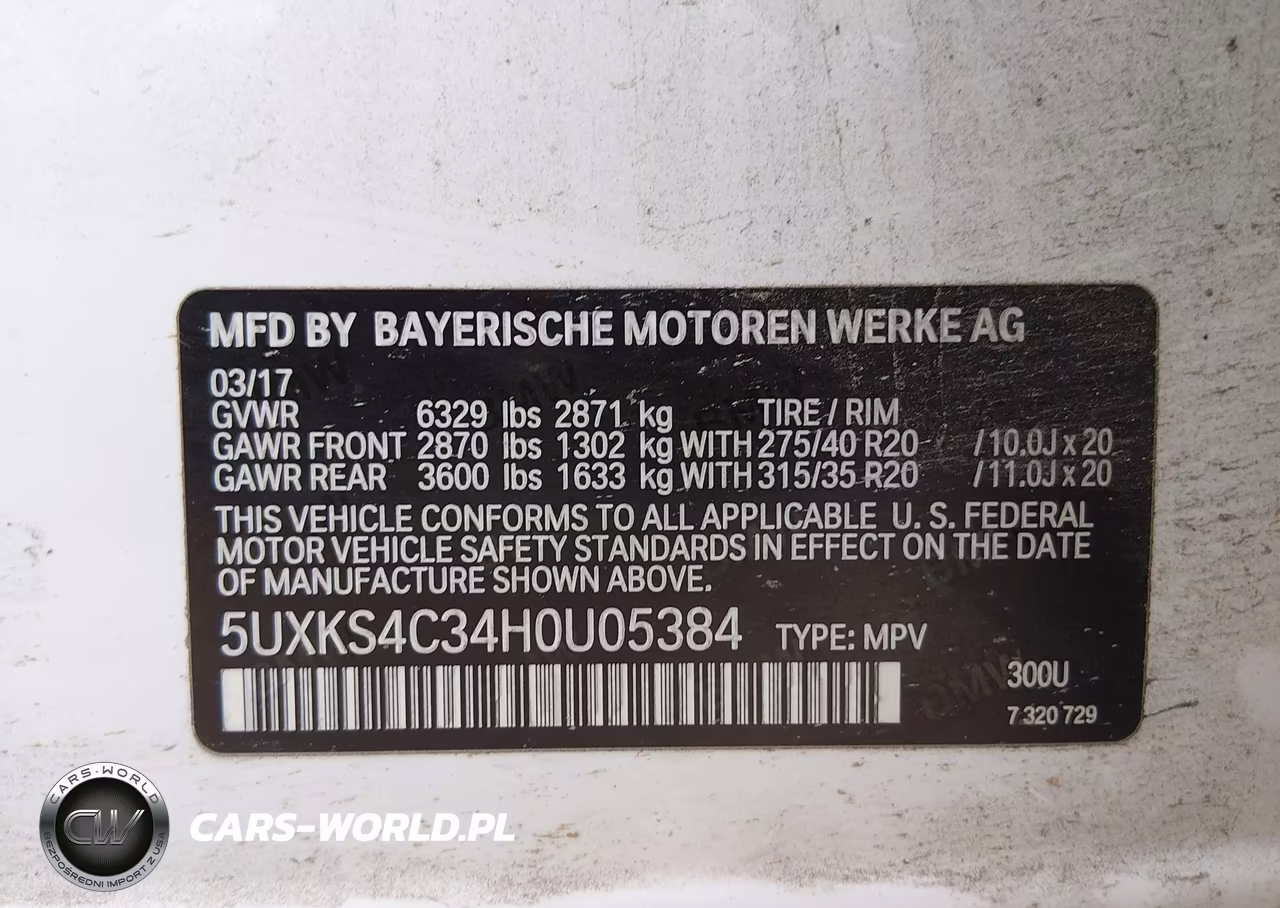 2017 BMW X5 xDrive35D VIN:5UXKS4C34H0U05384 - 9